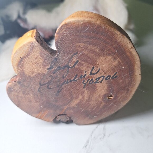 Kachina Doll Eagle Julie Loley 402706 Fur Wood Navajo Dineh Turquoise 12 Inch - Picture 5 of 16